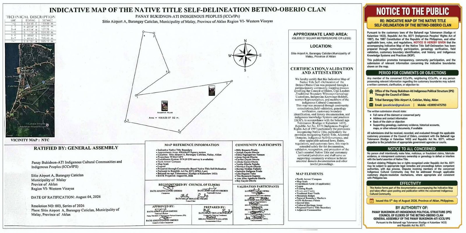 You are currently viewing [OFFICIAL PUBLIC NOTICE] INDICATIVE MAP OF THE NATIVE TITLE SELF-DELINEATION